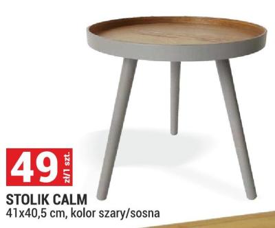 Stolik CALM 41x40,5 cm, kolor szary/sosna promocja w Merkury Market