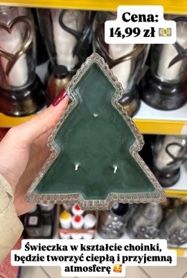 Świeczka w kształcie choinki promocja w Dino