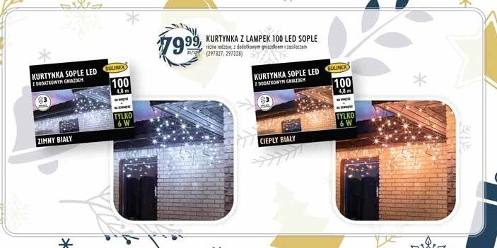 Kurtyna sople 100 lampek BULINEX promocja