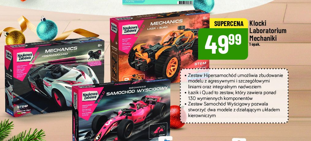 Naukowa zabawa - hipersamochód Clementoni promocja w POLOmarket