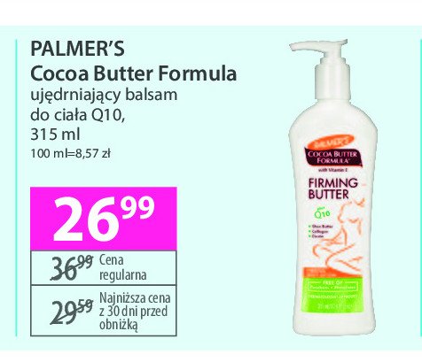 Balsam ujędrniający z koenzymem q10 Palmer's cocoa butter formula promocja