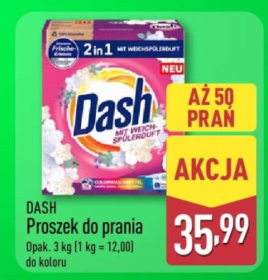 Proszek do prania DASH różne rodzaje do koloru promocja w Aldi