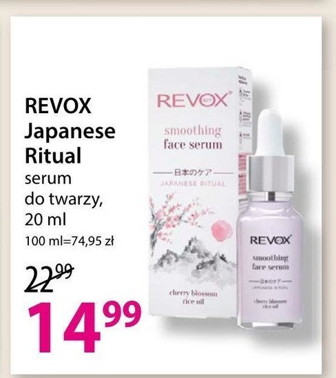Serum do twarzy REVOX JAPANESE RITUAL promocja