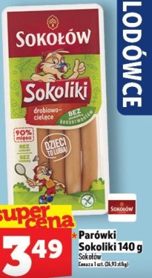Parówki Sokoliki 140 g promocja w TOPAZ