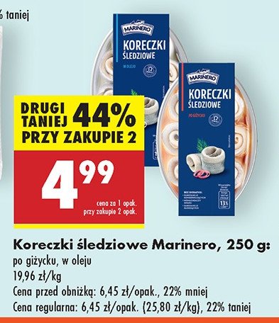 Koreczki śledziowe w oleju Marinero promocja