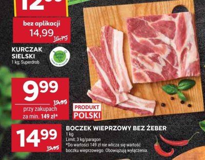 Boczek wieprzowy bez żeber promocja w Stokrotka