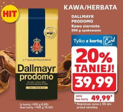 Kawa ziarnista DALLMAYR PRODOMO promocja w Kaufland
