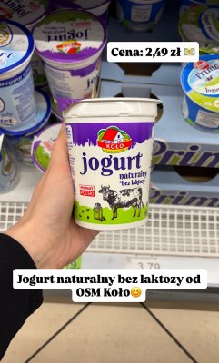 Jogurt naturalny bez laktozy  promocja w Dino