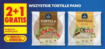 Tortille Pano 2+1 GRATIS promocja w Biedronka