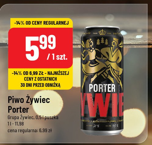 Piwo Żywiec porter promocja w POLOmarket