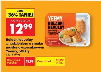 Roladki devolay z nadzieniem o smaku maślano-czosnkowym  promocja w Biedronka