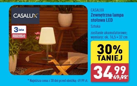 Lampa stołowa zewnętrzna led Casalux promocja