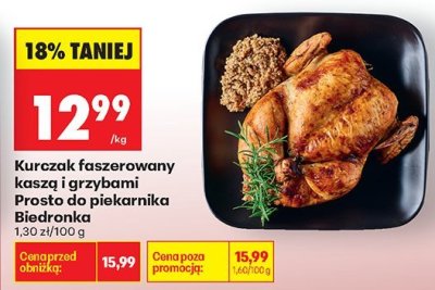 Kurczak faszerowany kaszą i grzybami Prosto do piekarnika Biedronka promocja w Biedronka