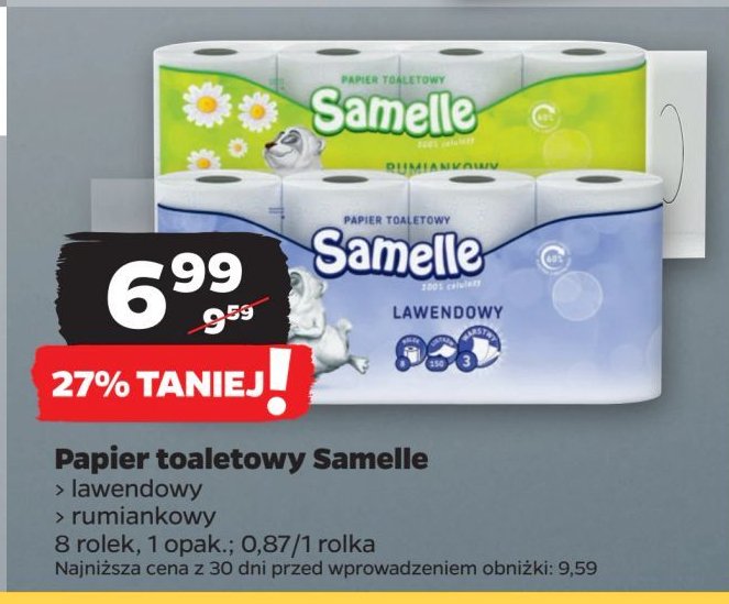 Papier toaletowy lawendowy Samelle promocja