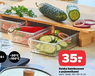 Deska bambusowa z pojemnikami promocja w Netto