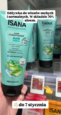 Odżywka do włosów Isana Professional Hair Conditioner Aloe Vera promocja w Rossmann