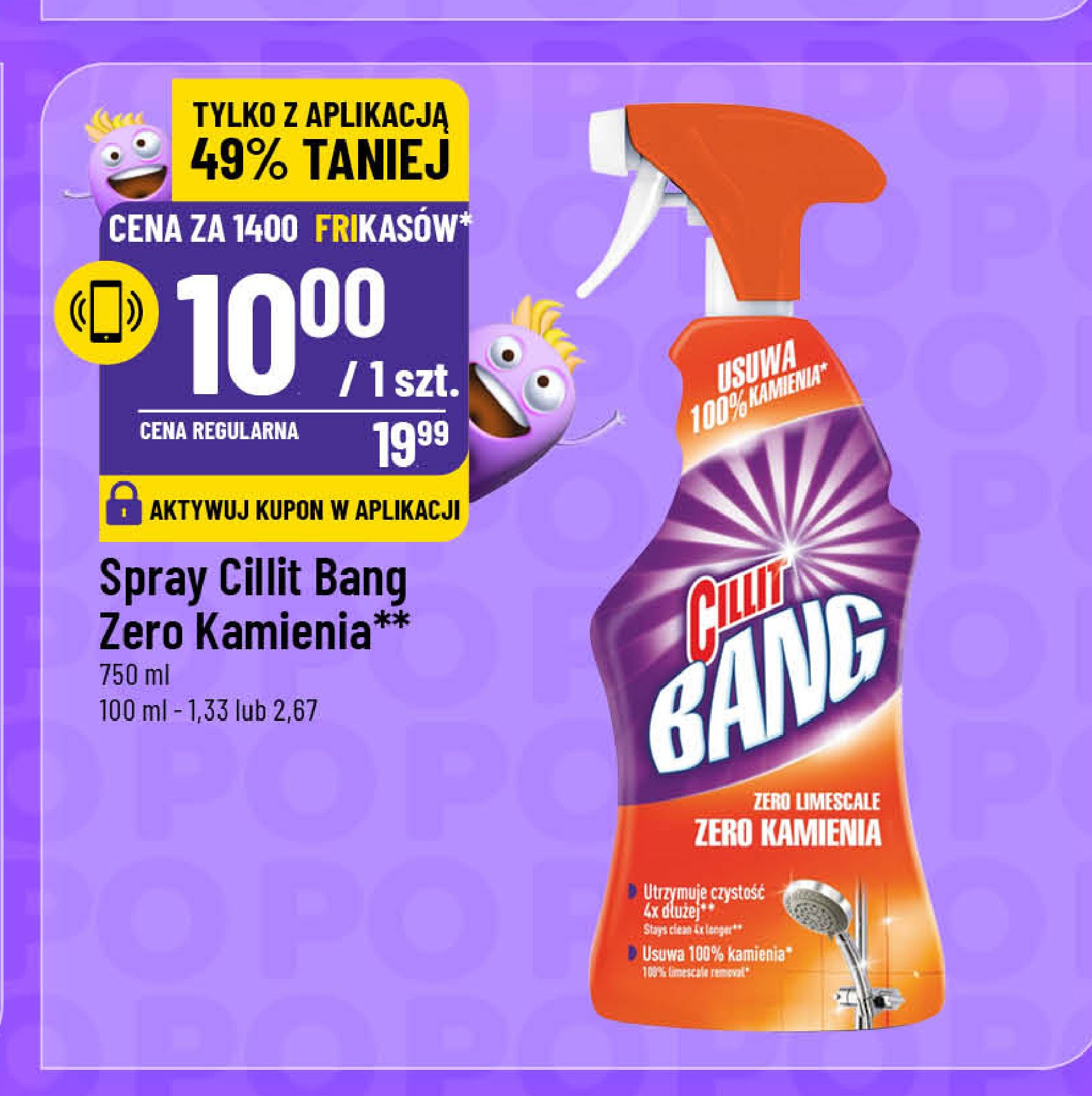 Spray do czyszczenia kamień i brud Cillit bang power cleaner promocja w POLOmarket