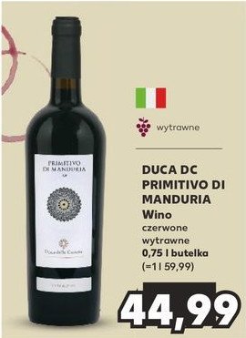 Wino Primitivo di manduria duca dc promocja