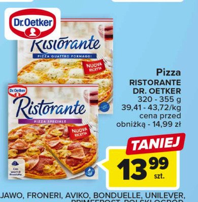 Pizza speciale Dr. oetker ristorante promocja