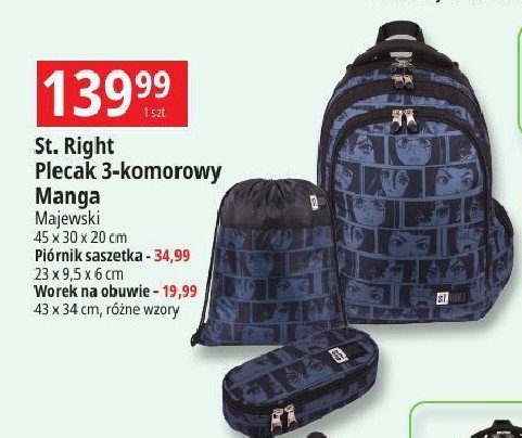 Worek na buty manga black St. right promocja