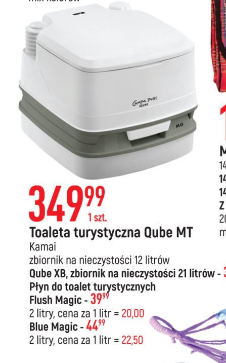 Toaleta turystyczna qube mt 12 l Kamai promocja