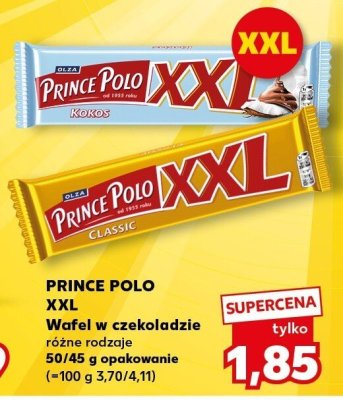 Wafel w czekoladzie różne rodzaje Prince Polo promocja w Kaufland