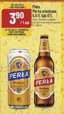 Piwo Perła miodowa 0% lub 0% promocja w POLOmarket
