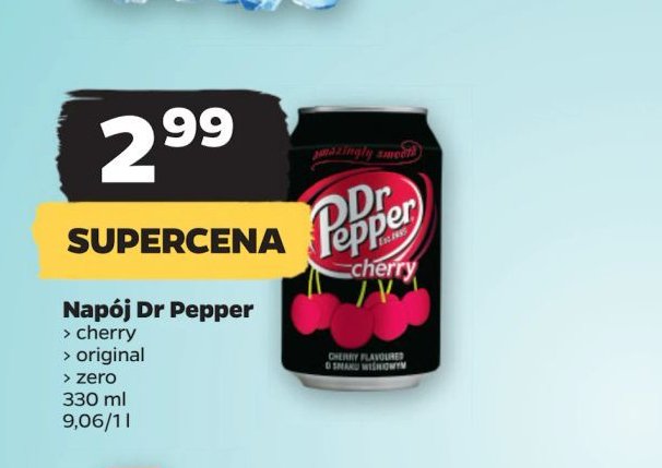 Napój cherry Dr pepper promocja