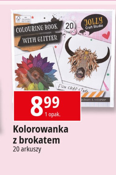 Kolorowanka z brokatem 20 k. promocja