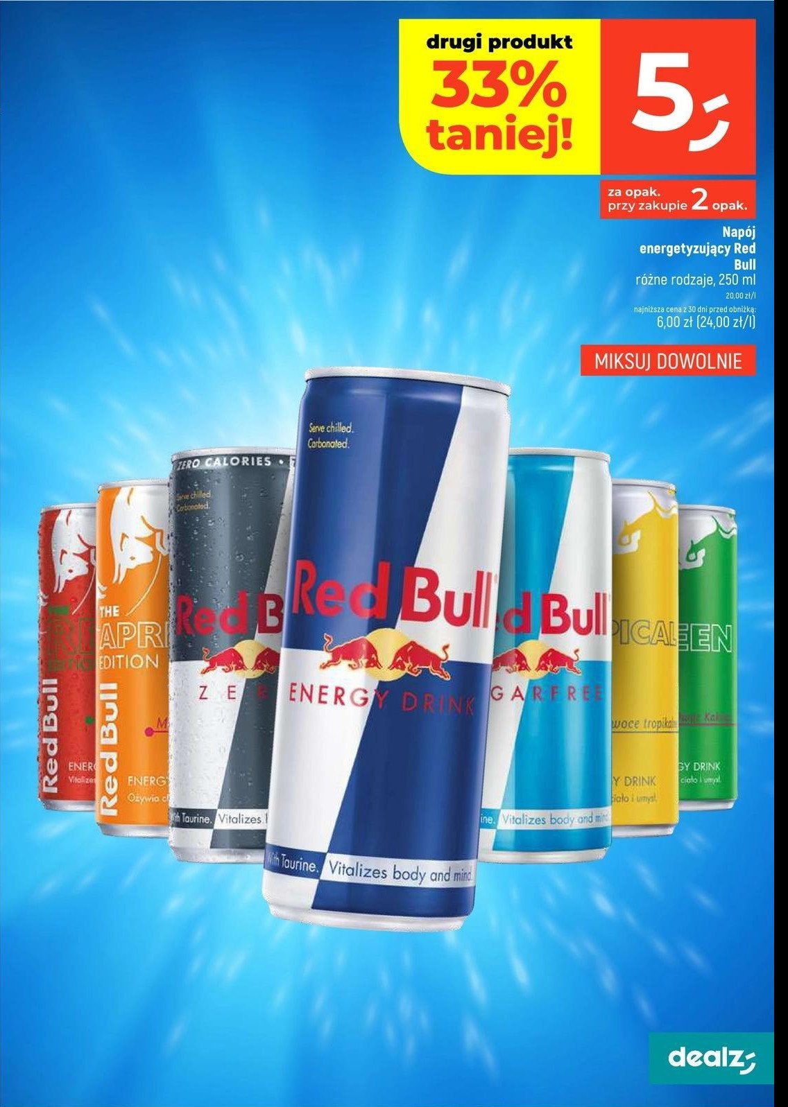 Napój energetyczny arbuz Red bull the summer edition promocja