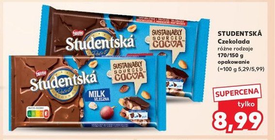 Czekolada gorzka z rodzynkami i orzechami Orion studentska Nestle orion promocja w Kaufland