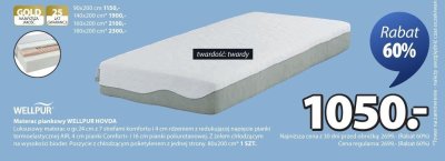 Materac piankowy HOVDA promocja w Jysk