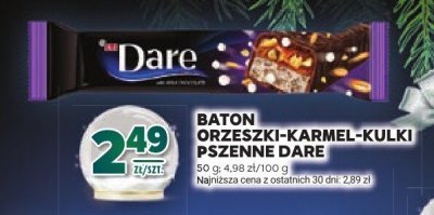 Baton orzeszki-karmel-kulki pszenne Dare promocja w Stokrotka