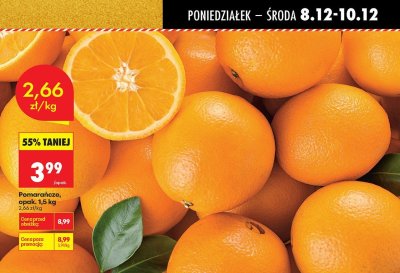 Pomarańcze opak. 1,5 kg promocja w Biedronka
