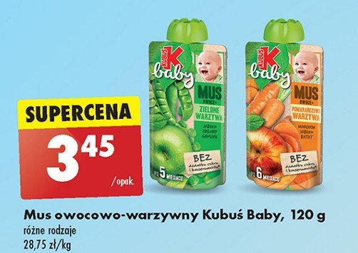 Mus pomarańczowe warzywa Kubuś baby promocja