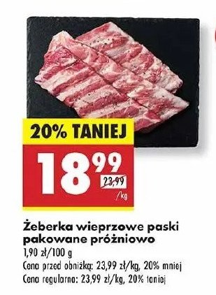 Żeberka wieprzowe extra paski promocja