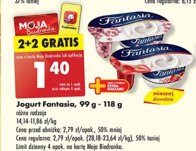 Jogurt z kulkami truskawkowymi Danone fantasia promocja