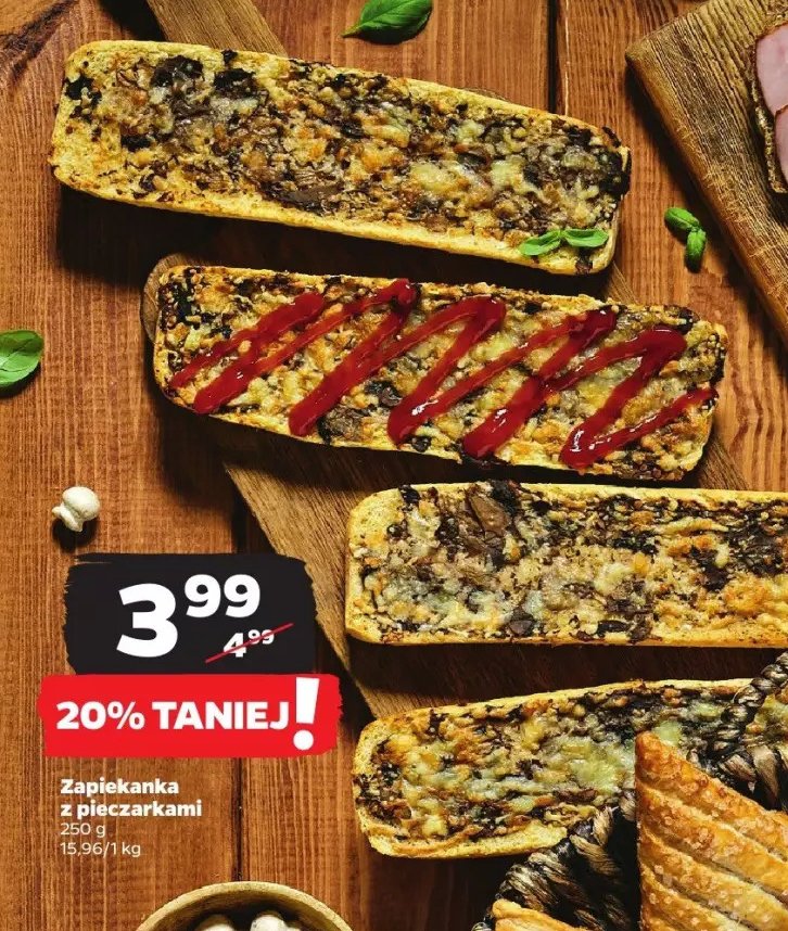 Zapiekanka z pieczarkami promocja