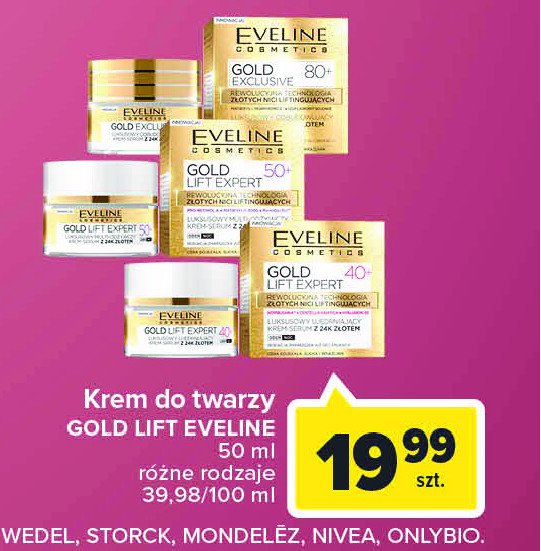 Krem-serum na dzień i na noc 80+ Eveline gold exclusive promocje