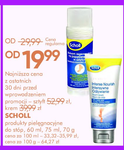 Balsam regenerujący na popękane stopy Scholl promocja w Super-Pharm