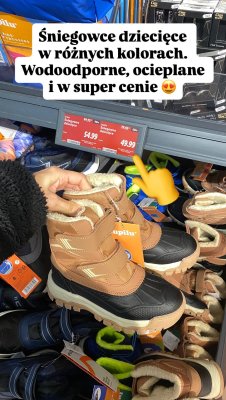 Śniegowce dziecięce promocja w Lidl