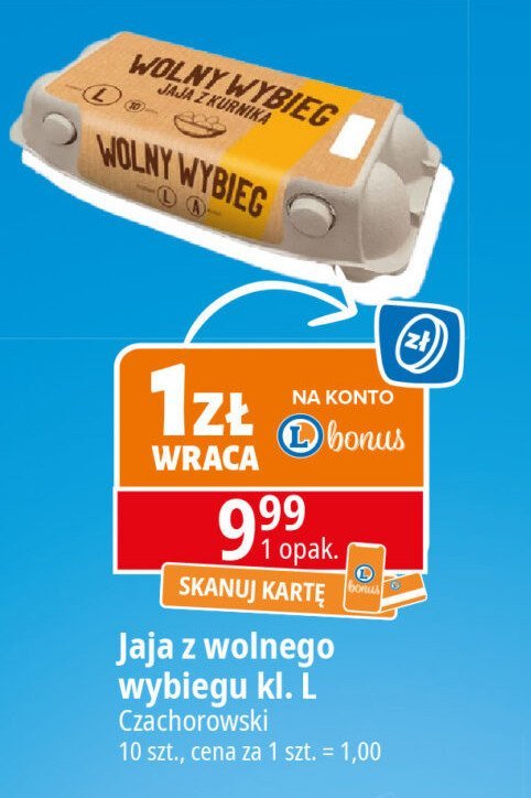 Jaja z wolnego wybiegu kl. l Czachorowski promocja