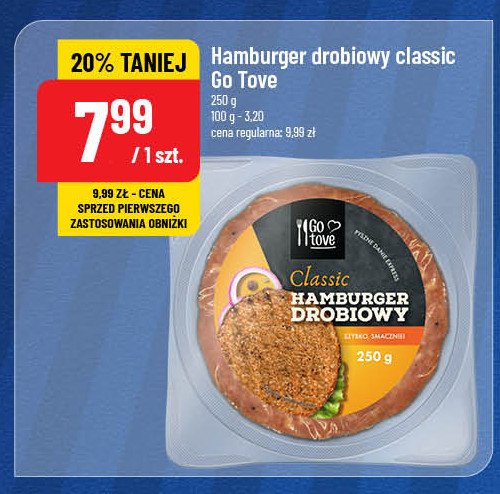 Hamburger drobiowy classic Gotove promocja w POLOmarket