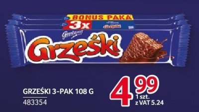 Czekoladki Grzeski 3-pak 108 g promocja w Selgros