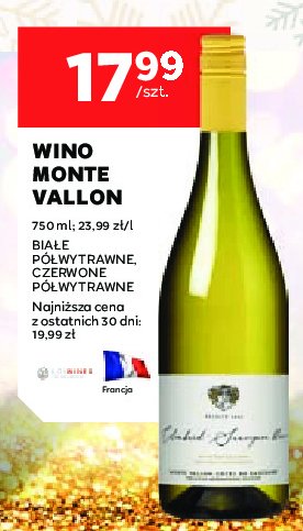 Wino Monte vallon merlot promocja w Stokrotka