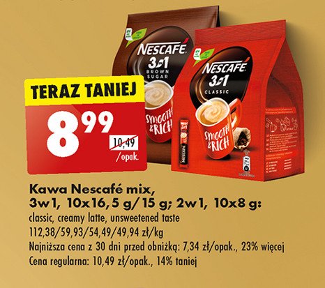 Cappuccino NESCAFE CAPPUCCINO UNSWEETENED promocja