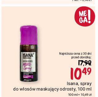 Spray do włosów średni brąz Isana professional promocja