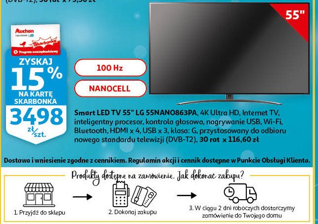 Telewizor 55" 55nano863pa promocja