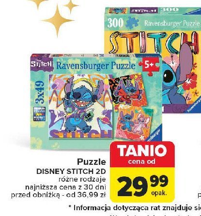 Puzzle stitch 2d Ravensburger promocja w Carrefour