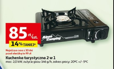 Kuchenka gazowa turystyczna 2 w 1 Alpen camping promocja